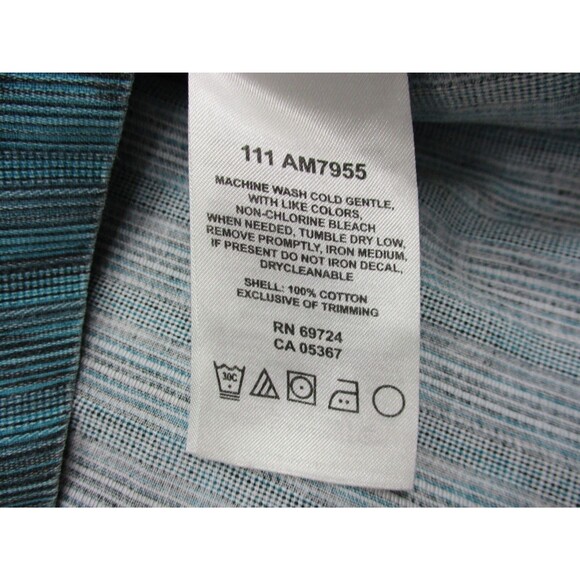 Columbia Shirt Men Large Blue Floral All Over Print Hawaiian Cotton Button Up - Picture 6 of 11